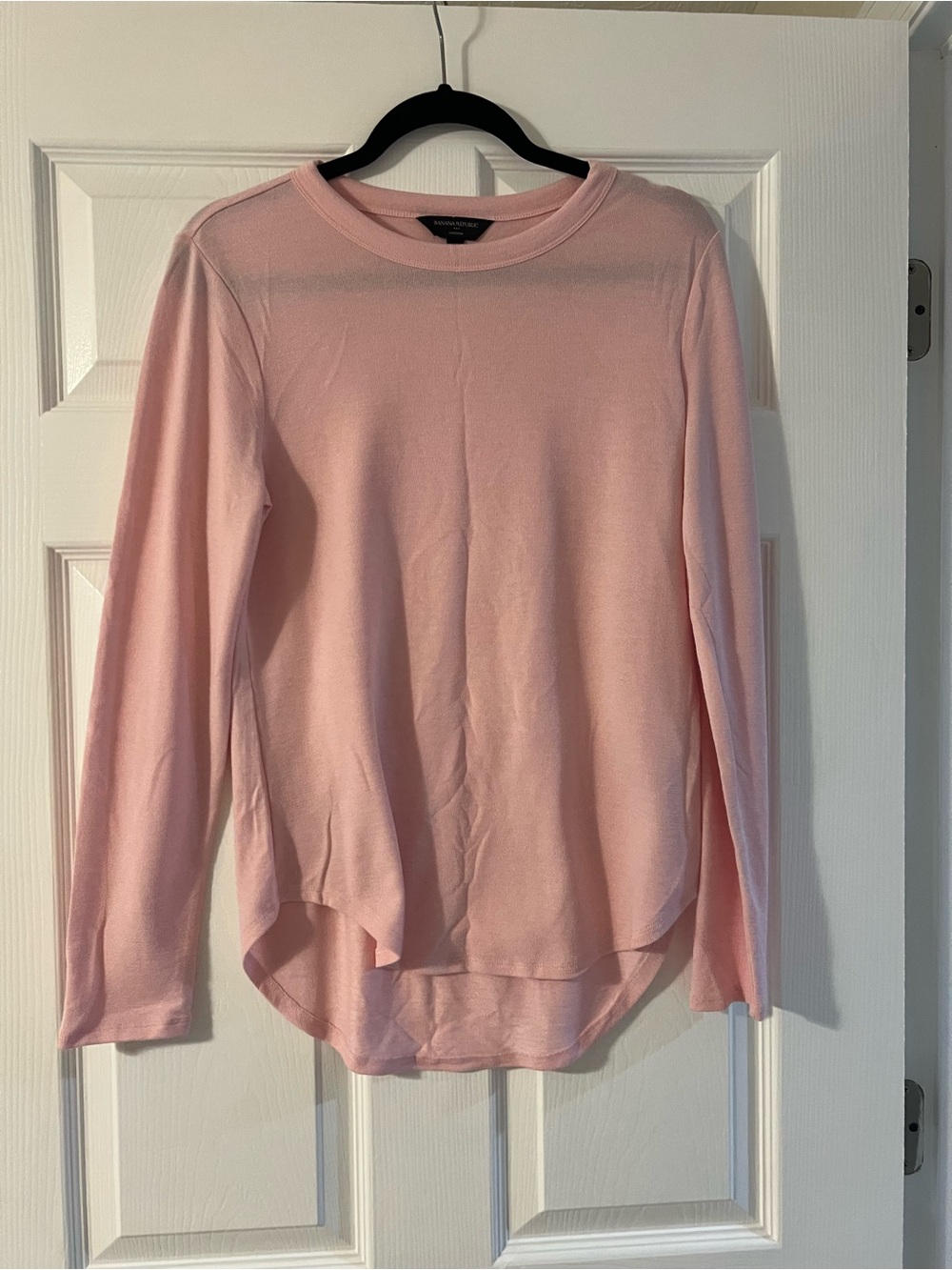 Banana Republic Pink Long Sleeve Crewneck Sweater